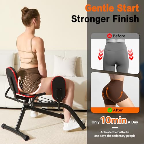 Ergolife Hip Abductor Machine for Home Gym - Glute & Thigh Exercise Equipment