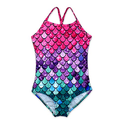 Girls One-Piece Swimsuit for Ages 11-12 Years - Cute & Bright Swimwear