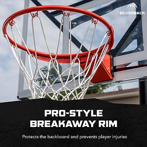 54-Inch Adjustable In-Ground Basketball Hoop with Infinity Edge Backboard