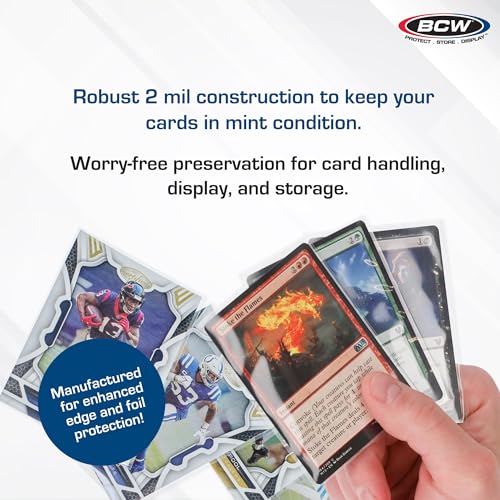 Card Sleeves for Trading Cards 2-5/8 x 3-5/8 Inches Clear Pack of 1000
