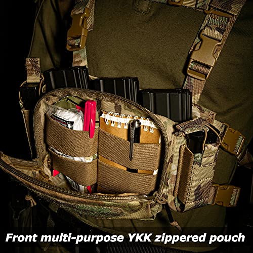 KRYDEX Tactical Chest Rig with Triple Mag Pouch Insert - Mc Variation