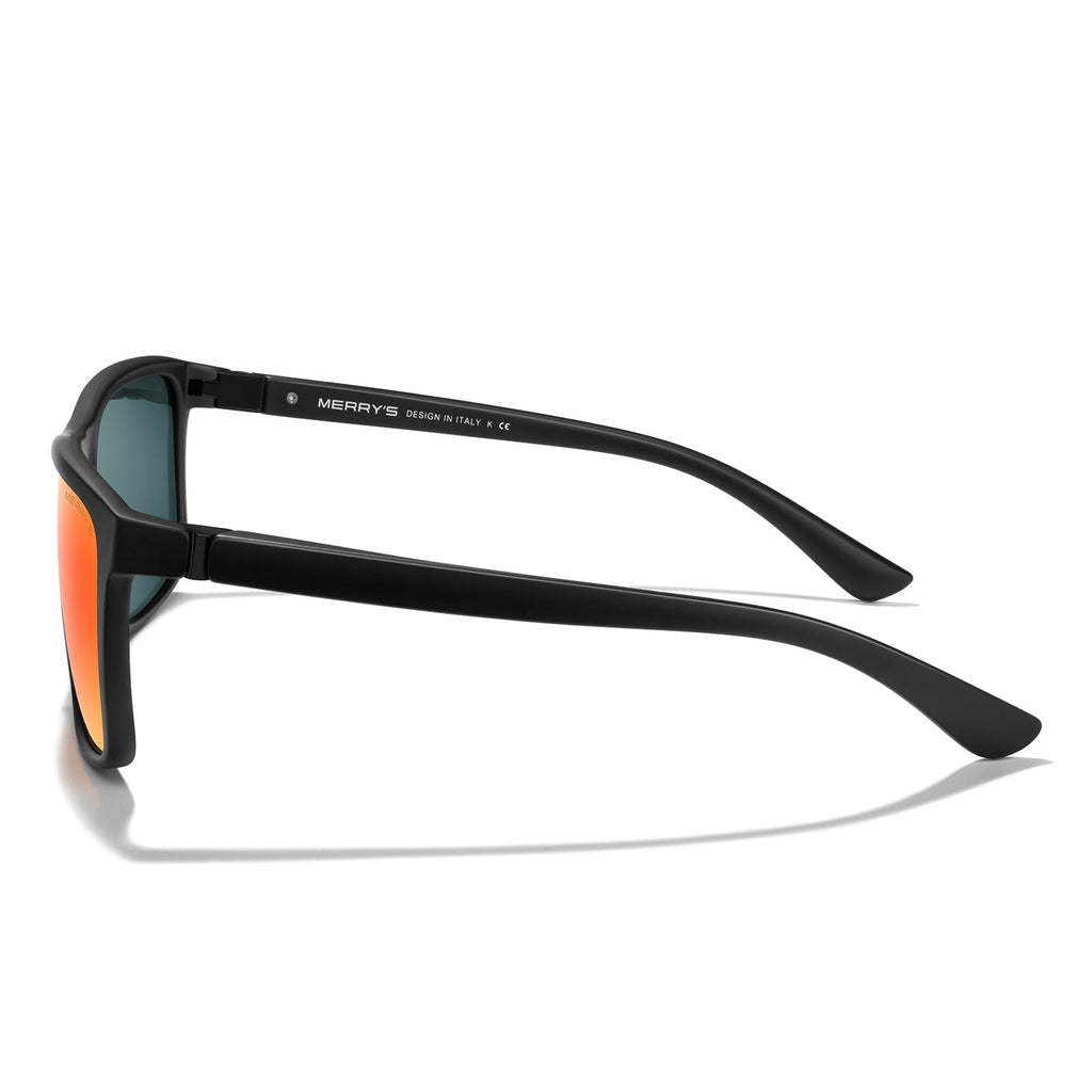 MERRY'S Rectangular Polarized Sports Sunglasses for Men Women Cycling Driving Fishing UV400 Protection S8225
