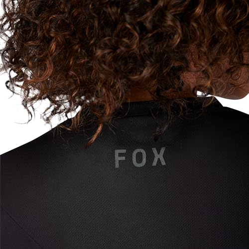 Women's Long Sleeve Mountain Bike Jersey - Black Fox Head, Size Medium