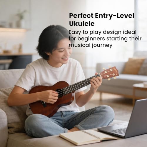 Kala MK-C Makala Concert Ukulele Bundle with Gig Bag, Tuner, Strap, Aquila Strings, Online Lessons & DVD
