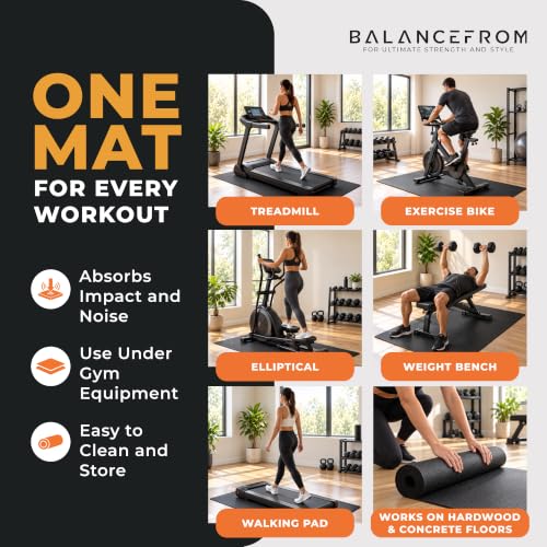 BalanceFrom 48 x 72-Inch High-Density PVC Gym Floor Mat - 1/4 Inch Thick
