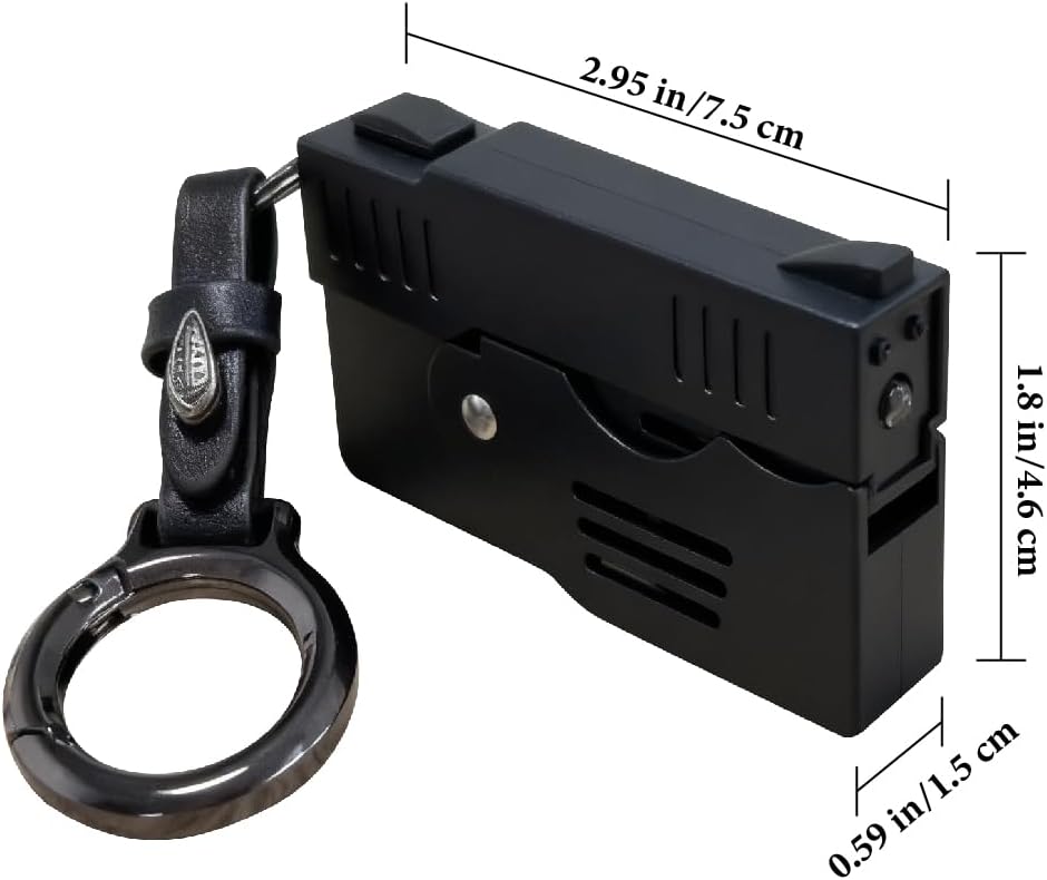 Skiennix Mini Stun Gun - Rechargeable Personal Security Device with Safety Switch & LED Flashlight