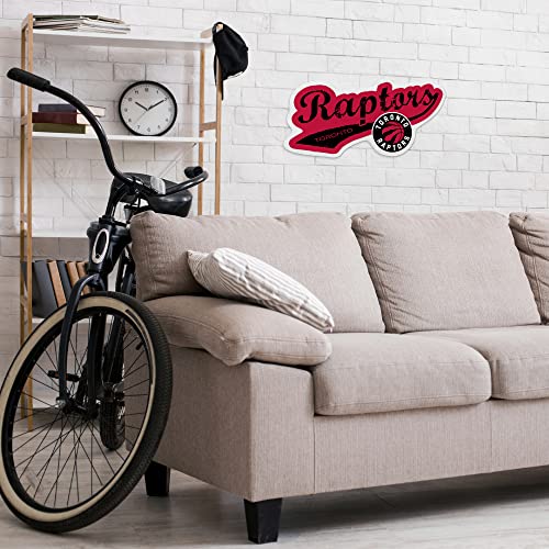 NBA Basketball Pennant - Toronto Raptors Distressed Felt Wall Decor - 18x18 Inches