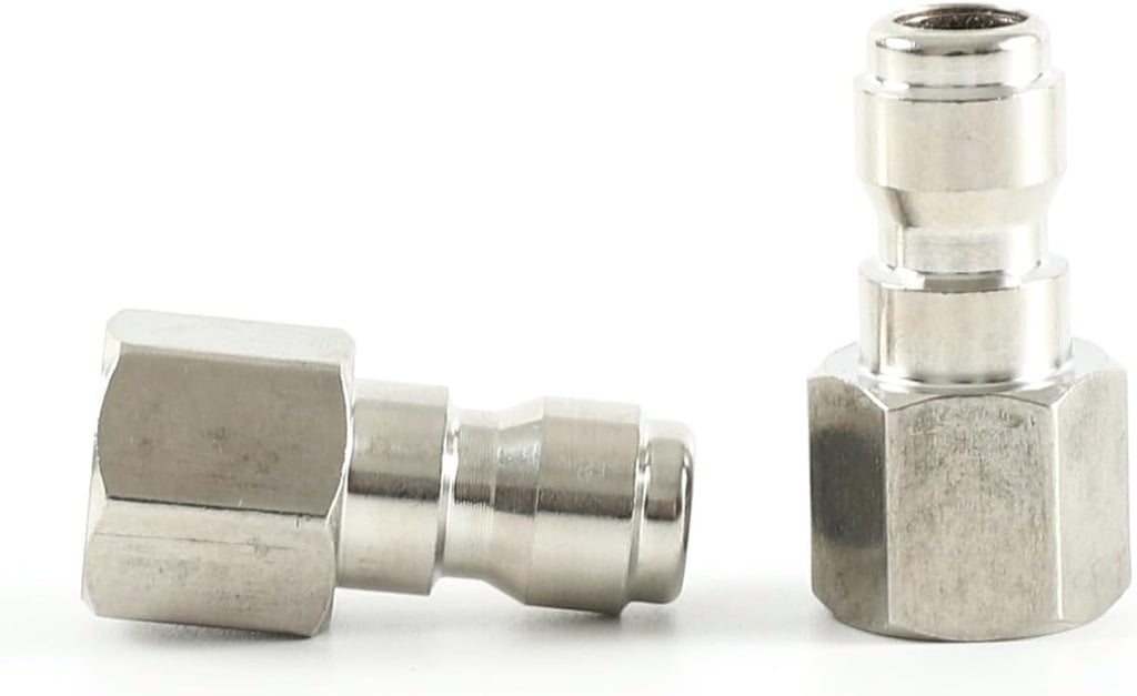 Skiennix Quick-Disconnect Plug Kits - 1/8 Inch BSPP Female Air Tool Fittings with Seals | 2 Sets