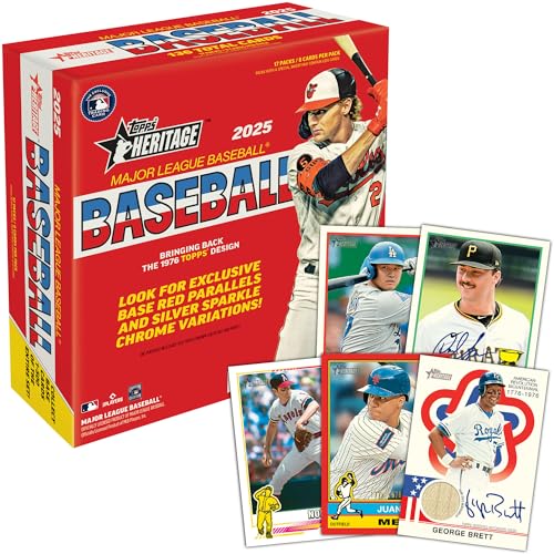 2025 Topps Heritage Baseball Card Mega Box - Collectible Trading Cards Set
