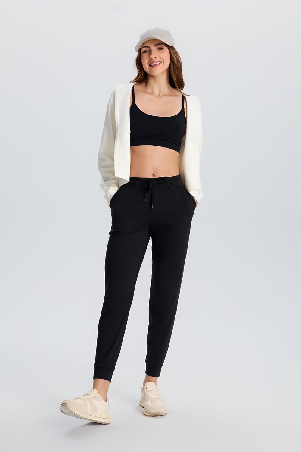 Yogipace Ultra-Soft Jogger Sweatpants - Women's Athletic Pants with Pockets for Yoga & Travel | Petite/Regular/Tall