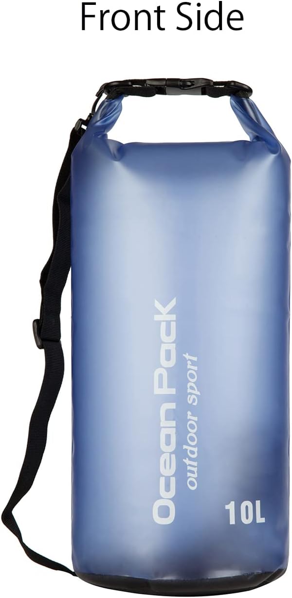 Skiennix Waterproof Dry Bag - 10L/20L Roll Top Backpack for Kayaking & Boating | Blue 10L