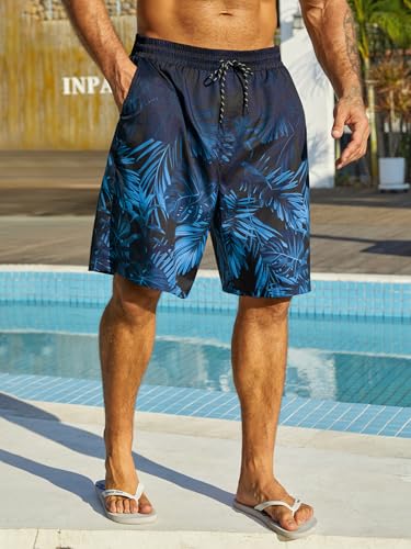 Men's Quick Dry Swim Trunks with Pockets - Hawaiian Beach Board Shorts