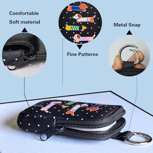 Neoprene Hand Sanitizer Holder with Zipper - Puppies Variation, Shockproof Travel Case