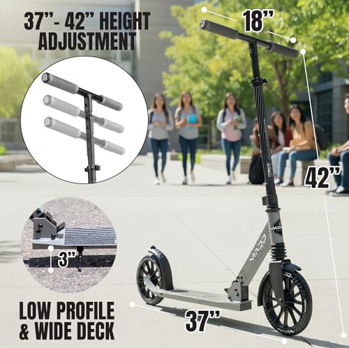 Madd Gear Kids & Teen Kick Scooter Grey/Black with Anti-Shock Suspension
