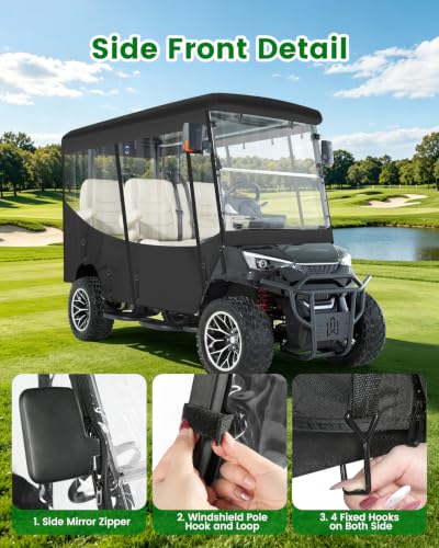 Weimell 4-Passenger Golf Cart Enclosure for DACH Apollo Waterproof Cover