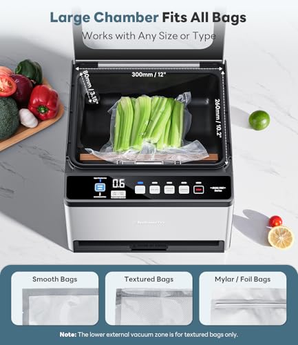 Beelicious Pro Stainless Steel DualCore CVS101 Chamber Vacuum Sealer for Liquids & Sous Vide