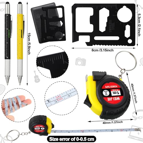 192 Pcs Mini Screwdriver Tape Keychain Set Multicolor - Men, Gift, Portable