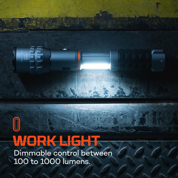 NEBO SLYDE King 4K LED Flashlight & Work Light, Rechargeable, Waterproof