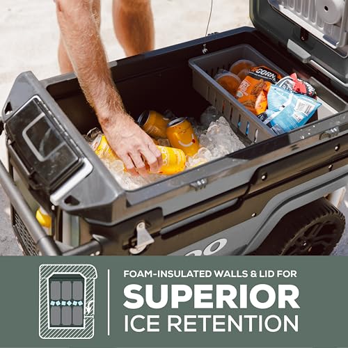 Igloo Trailmate Journey 70Qt Wheeled Cooler - Carbonite Insulated Ice Chest