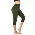 Walifrey Capri Leggings for Women, Buttery Soft High Waisted Leggings for Gym Yoga Workout (Army Green LXL)