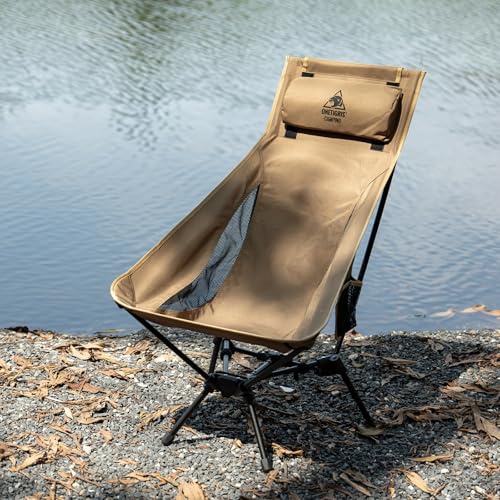 ONETIGRIS Tigerblade High Back Camping Chair with Pillow, Widened Seat, Ranger Green