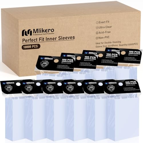 Clear 10000 Pack Card Sleeves - Perfect Fit Inner Sleeves for MTG TCG Gaming Cards