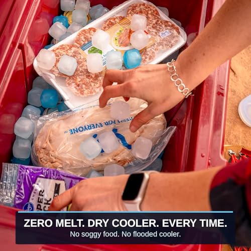Reusable Ice Cubes for Coolers - Mega Freeze 10.5 lb Pack, Food Safe & Reusable