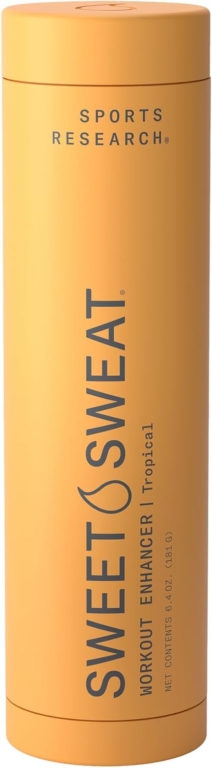 Sports Research Waist Trimmer Pack - Extra-Coverage Sweet Sweat Trimmer (Large) & Tropical Gel (6.4oz)
