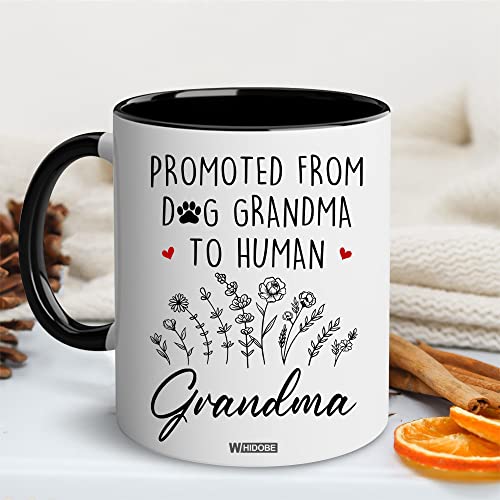 Grandma Gift Mug - Pregnancy Announcement for Grandma - Accent Black