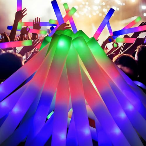 118PCS Foam Glow Sticks Party Pack - Colorful Flashing Light Up Foam Sticks for Weddings Halloween Christmas Events - Variation of THIS listing