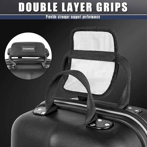 CHAMPKEY Golf Travel Bag Hard Case with Lock & Oversized Wheels - Black