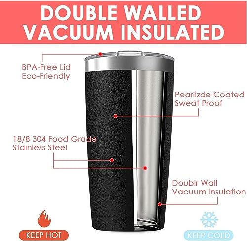12-Pack 20oz Insulated Travel Tumblers with Lids – Stainless Steel Double Wall Coffee & Water Mugs