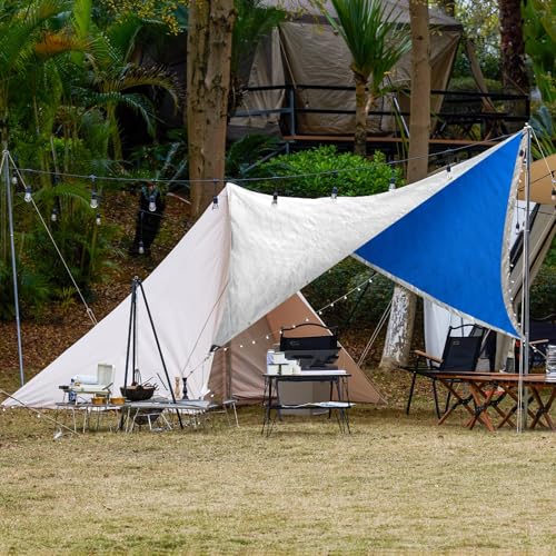 Heavy Duty Waterproof Tarp Cover 8x10 ft Blue 5.5 Mil UV Resistant Reinforced Corners