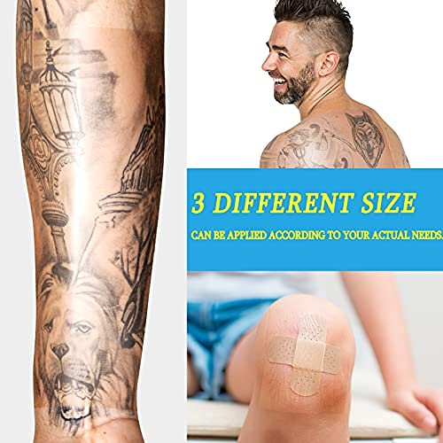 Nuanchu 60 Pcs Tattoo Aftercare Bandage Transparent Film Dressing Second Skin Tattoo Cover Transparent Bandages Waterproof Patch Stretch for Tattoos Swimming