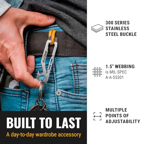 Wazoo Gear Cache Belt™ Hidden-Pocket Travel & EDC Belt - Black, Large