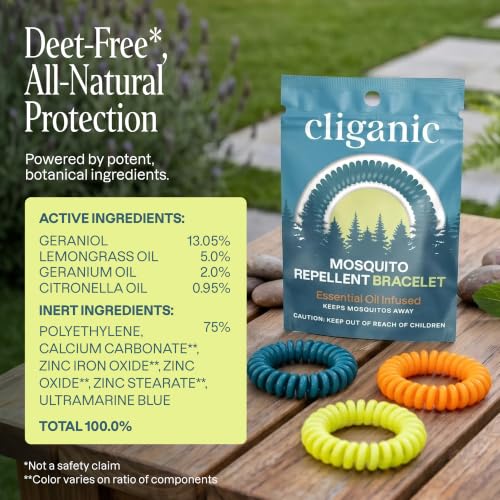 Mosquito Repellent Bracelets for Kids & Adults - Natural, 100 Pack - Classic Variation