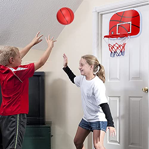 Indoor Basketball Hoop Set for Kids Adults - Wall Mount with 4 Balls - Set1