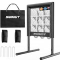 SwingIt 9 Hole Baseball Pitching Net with Strike Zone - Heavy Duty, Adjustable Height, Portable Practice Target for Accuracy Training