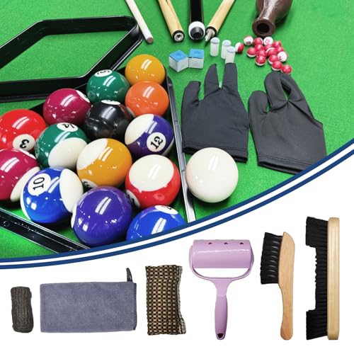 95 Pcs Pool Table Accessories Set Billiard Kit with Balls Cues Chalk & More