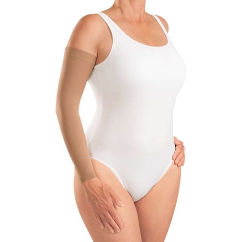 Mediven Harmony Armsleeve 20–30 mmHg Compression Arm Sleeve for Women & Men – Soft, Durable Support with Beaded Silicone Top Band for Secure Stay-Up Fit & Gentle Arm Circulation, Caramel, II, Standard