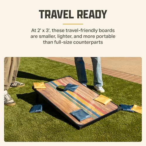 EastPoint Sunset Cornhole Board Set - 2'x3' Yard Game with 8 Bean Bags
