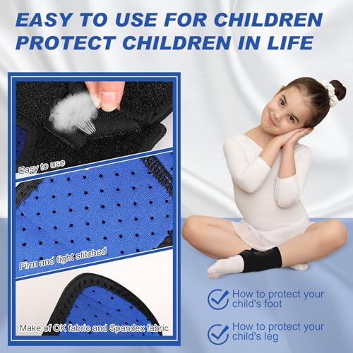 Kids Ankle Brace Set - Compression Sleeve & Support Sock, Small/Medium, Black