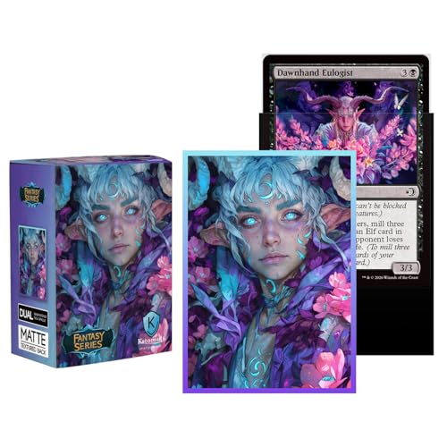 MTG Card Sleeves Set - 100 Textured Back Art Sleeves for Standard Cards