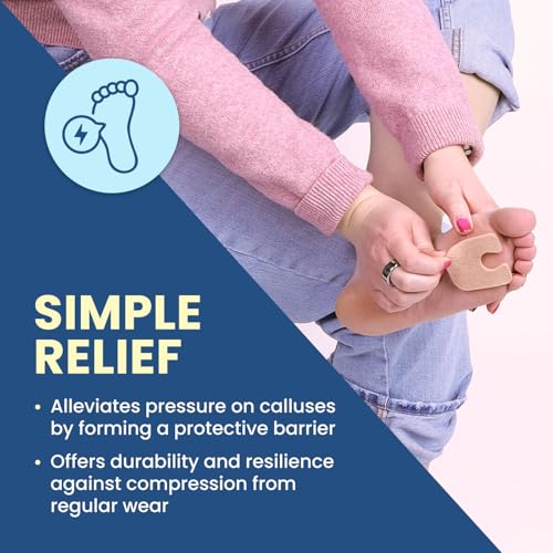 Adhesive Felt Toe Pads for Callus and Bunion Relief - Pack of 100