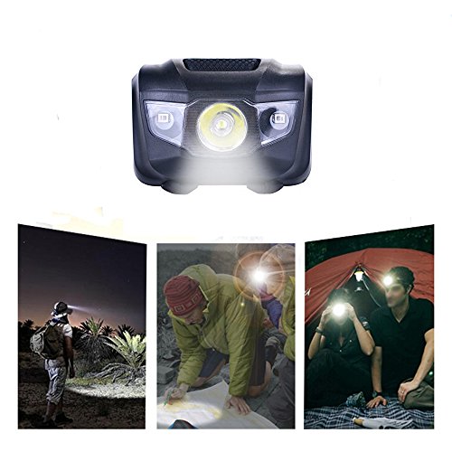 Waterproof LED Headlamp 3-Pack with Red and White Lights for Camping Hiking Running