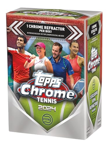2024 Topps Chrome Tennis Card Value Box with Exclusive Parallels