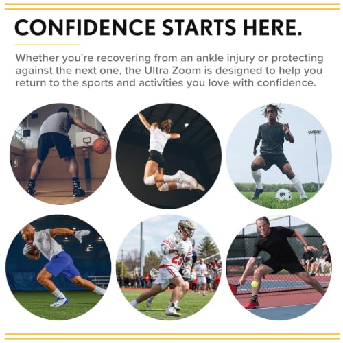 Ultra Zoom Hinged Sports Ankle Brace White Small/Medium - Recovery & Prevention