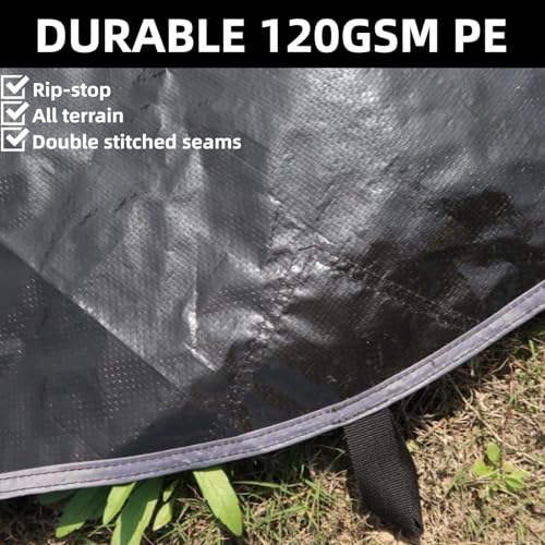 DANCHEL OUTDOOR 5m Canvas Bell Tent Footprint - Black Groundsheet Protector for B5Pro/B2/B2A