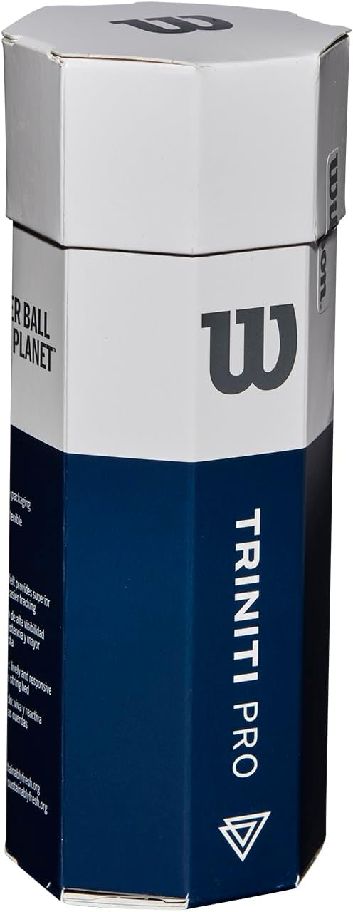WILSON Triniti Pro Tennis Balls - High Performance, Eco-Friendly | 3 Pack, Bright Yellow