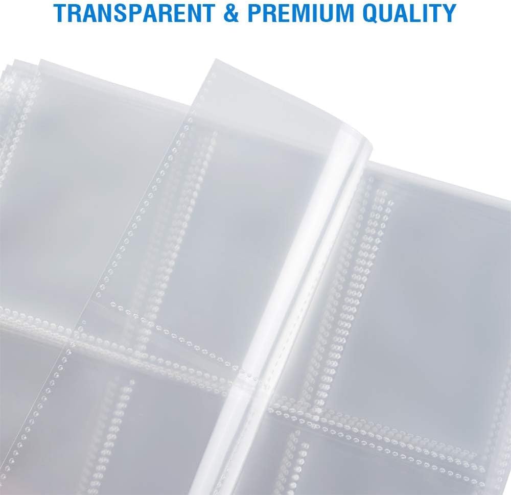 Sooez 200 Pack 9 Pocket Page Protectors - Durable Trading Card Sleeves for 3 Ring Binders | Ideal for Sports & Collectible Games